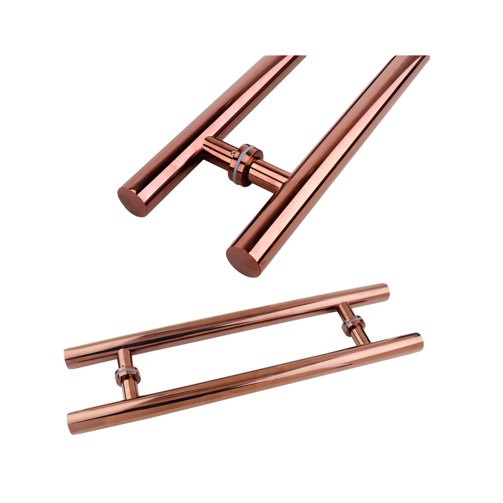 Double Sided Door Pull Handle In stainless steel For Tempered Glass In